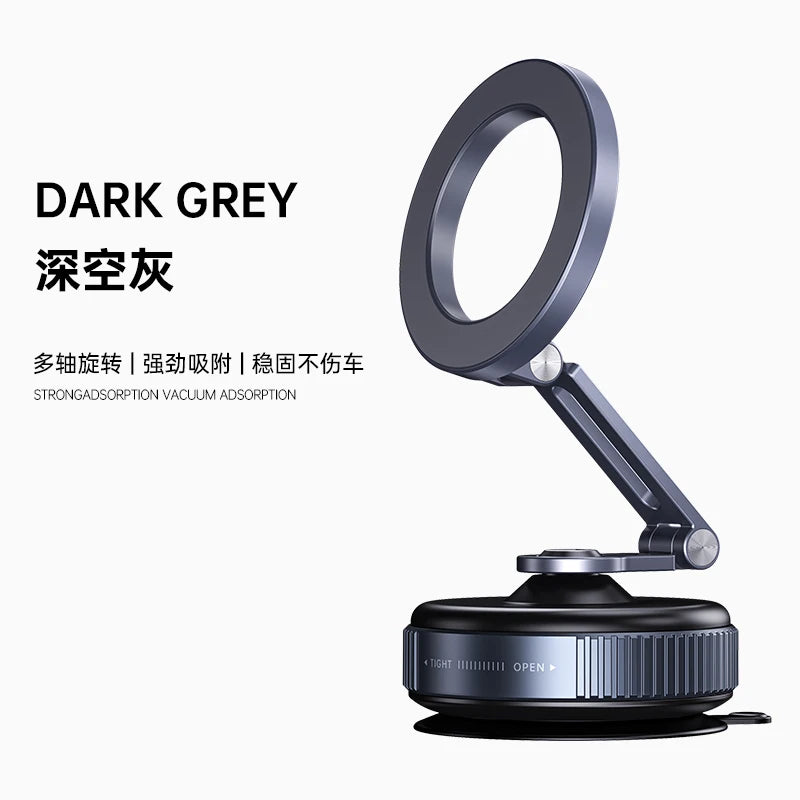 MagDrive 360™ – Magnetic Phone Holder with 360° Rotation and Vacuum Suction, No Charging Required