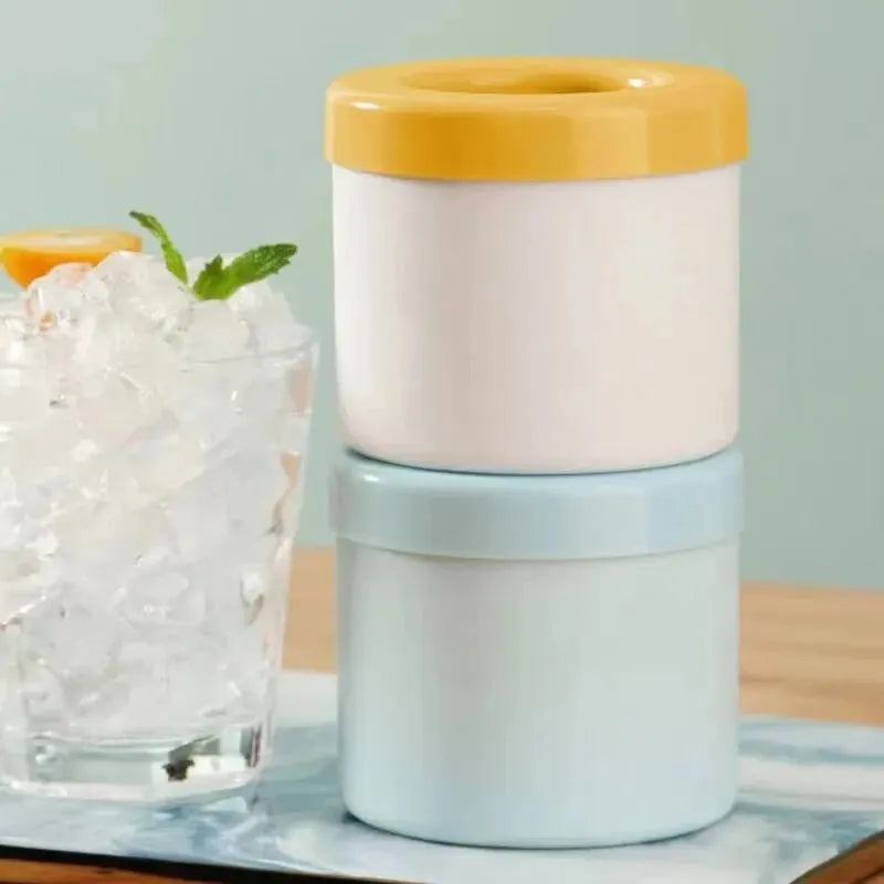 ChillPod™ – Round Silicone Ice Cube Mold with Storage Bucket for Freezer, Drinks & Cocktails