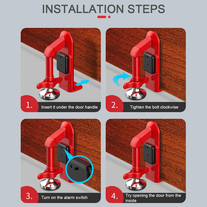 SafeStop™ – Portable Door Stopper Lock with Suction Cup & Optional Alarm – Security Device for Anti-Theft & Travel Protection