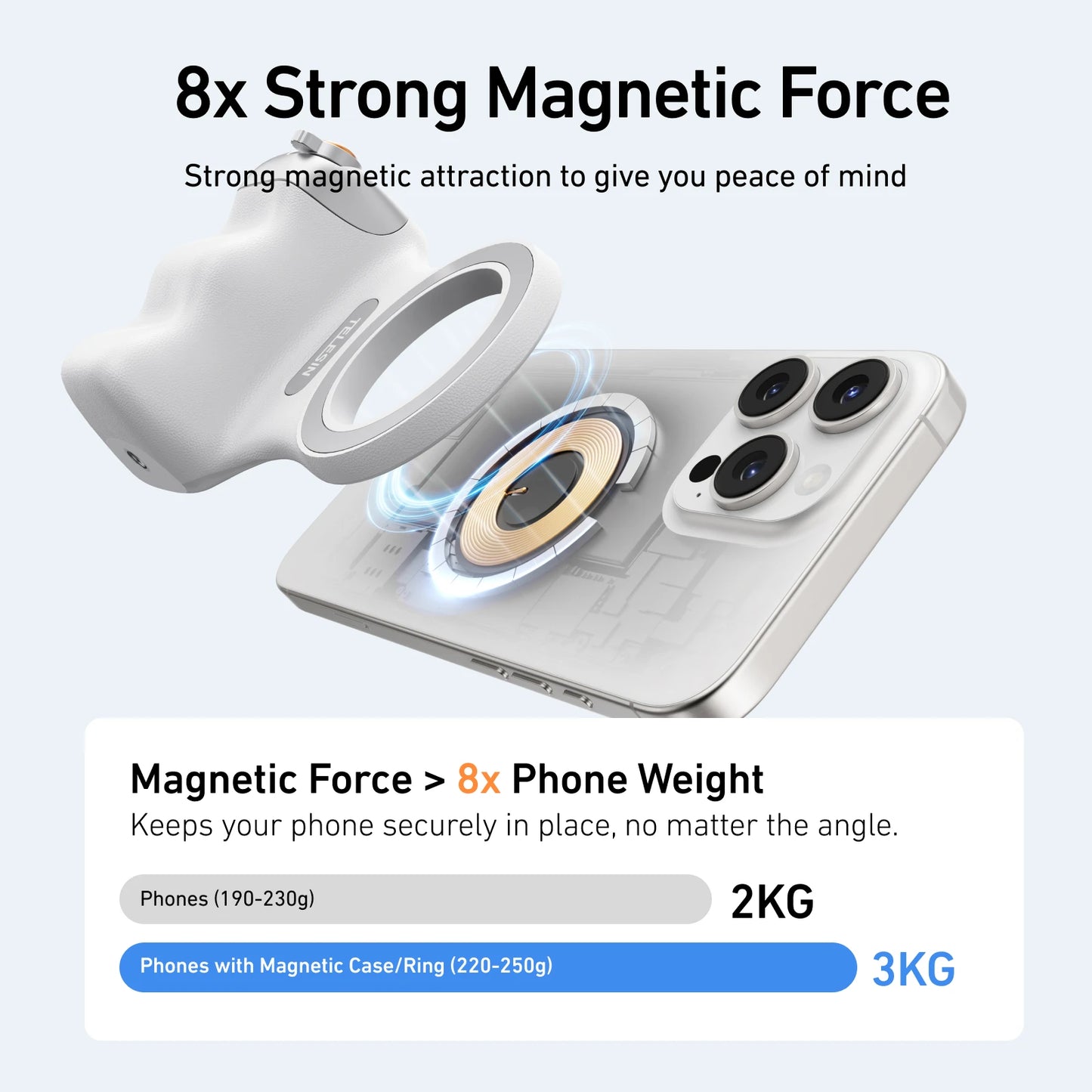 SmartGrip Pro™ – Magnetic Phone Camera Grip with Bluetooth Remote for iPhone & Android