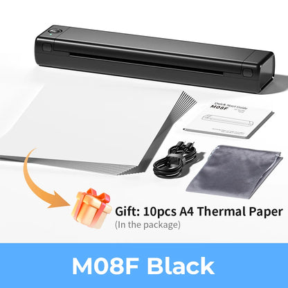Phomemo M08F™ – Portable A4 Wireless Thermal Printer with Bluetooth – Inkless Printing for Home, Office & Shipping (iOS/Android/PC Compatible)