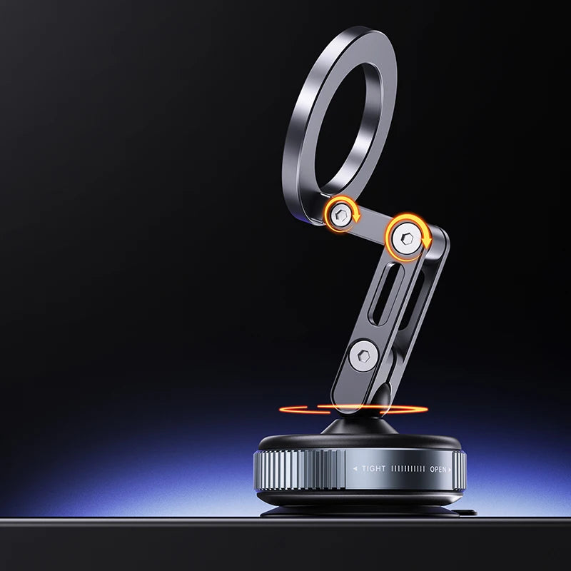 MagDrive 360™ – Magnetic Phone Holder with 360° Rotation and Vacuum Suction, No Charging Required