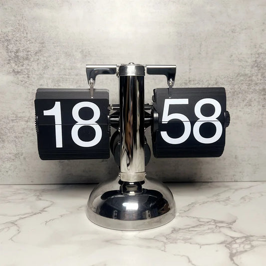 RetroFlip™ – Vintage Flip Down Digital Clock – Mechanical Auto Page Clock for Desk & Home Decor