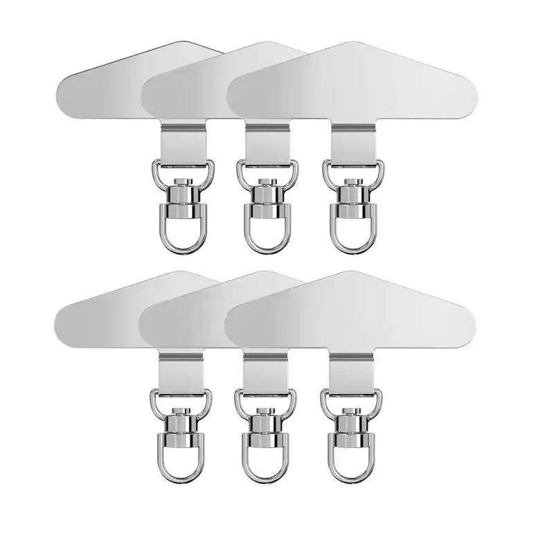SafeLink 360™ – Universal Metal Phone Tether Tab with 360° Rotation – Steel Lanyard Patch Connector for Mobile Safety