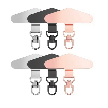 SafeLink 360™ – Universal Metal Phone Tether Tab with 360° Rotation – Steel Lanyard Patch Connector for Mobile Safety