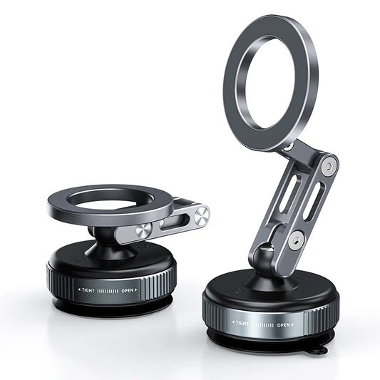 MagDrive 360™ – Magnetic Phone Holder with 360° Rotation and Vacuum Suction, No Charging Required