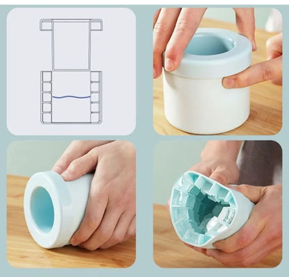 ChillPod™ – Round Silicone Ice Cube Mold with Storage Bucket for Freezer, Drinks & Cocktails