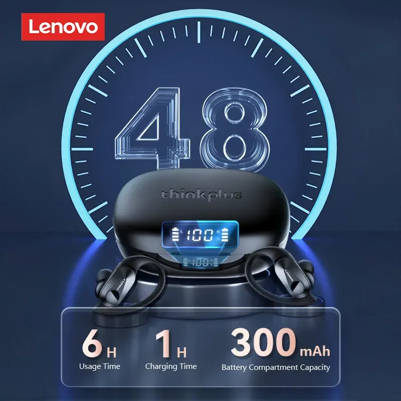 Lenovo LP75™ – TWS Bluetooth 5.3 Wireless Earbuds with LED Display, Noise Reduction & Waterproof Design