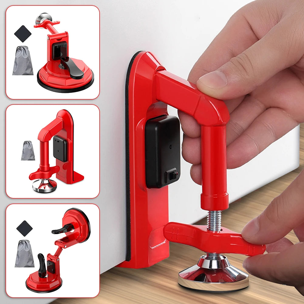 SafeStop™ – Portable Door Stopper Lock with Suction Cup & Optional Alarm – Security Device for Anti-Theft & Travel Protection