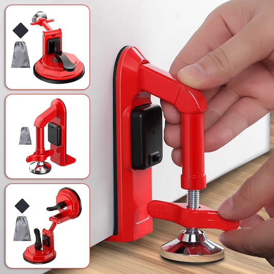 SafeStop™ – Portable Door Stopper Lock with Suction Cup & Optional Alarm – Security Device for Anti-Theft & Travel Protection