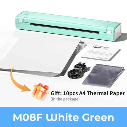 Phomemo M08F™ – Portable A4 Wireless Thermal Printer with Bluetooth – Inkless Printing for Home, Office & Shipping (iOS/Android/PC Compatible)