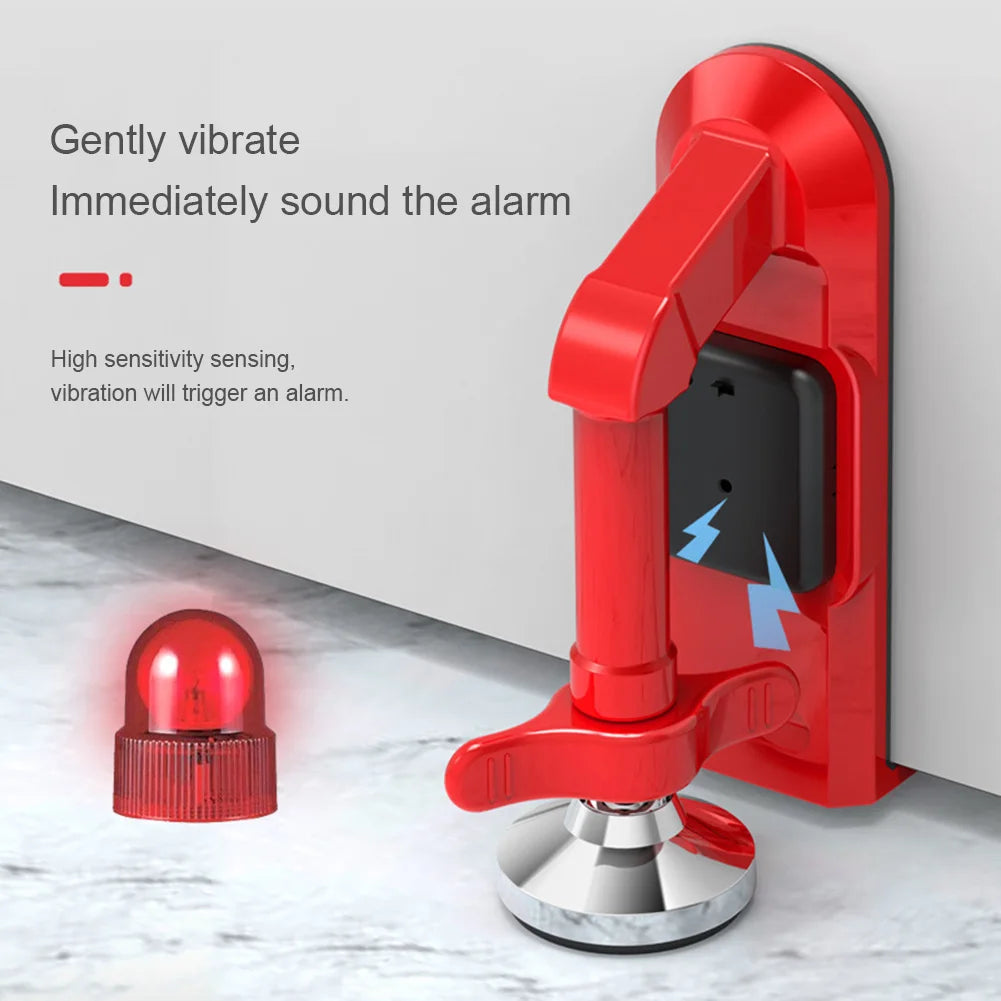 SafeStop™ – Portable Door Stopper Lock with Suction Cup & Optional Alarm – Security Device for Anti-Theft & Travel Protection