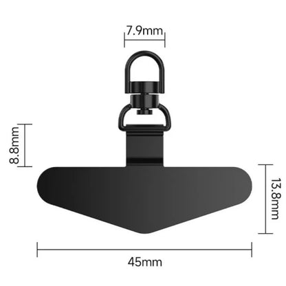SafeLink 360™ – Universal Metal Phone Tether Tab with 360° Rotation – Steel Lanyard Patch Connector for Mobile Safety