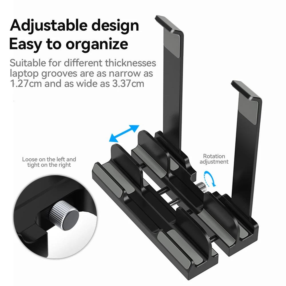 FlexDesk™ – Foldable Adjustable Laptop Stand for MacBook, Tablet & Phone – Dual Use Holder for Work & Travel